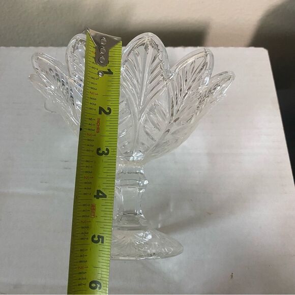 Fifth Avenue Ltd. 24% Lead Crystal Pedestal footed Bowl candy trinket platter - Picture 3 of 6